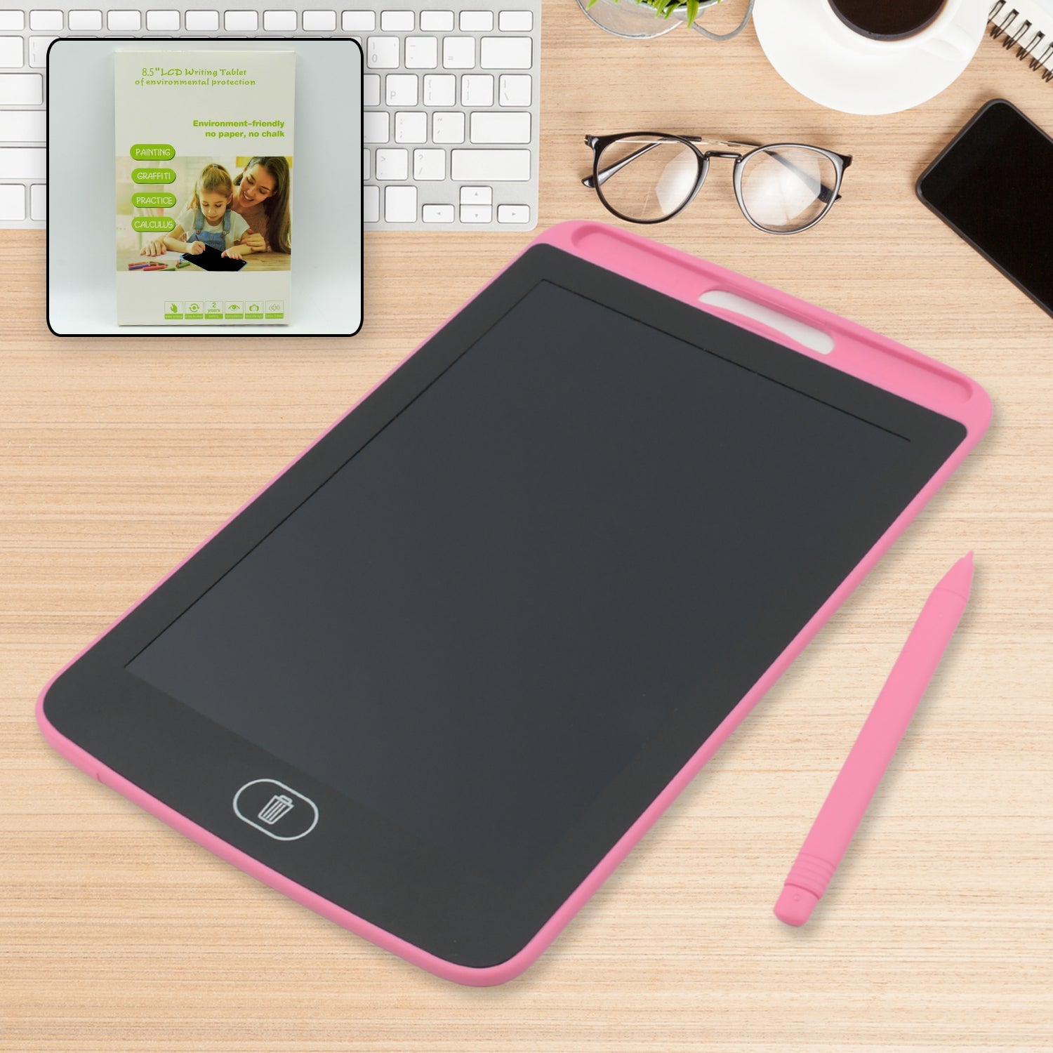 Portable LCD Writing Board Slate Drawing Record Notes Digital Notepad with Pen Handwriting Pad Paperless Graphic Tablet for Kids (8.5 inch) Portable LCD Writing Board Slate Drawing Record Notes Digital Notepad with Pen Handwriting Pad Paperless Graphic Tablet for Kids (8.5 inch)
